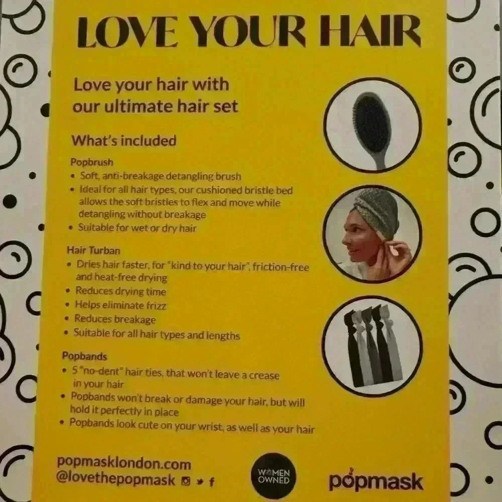 POPMASK Ultimate Love Your Hair Set ~ Grey ~ NEW! - Picture 4 of 4